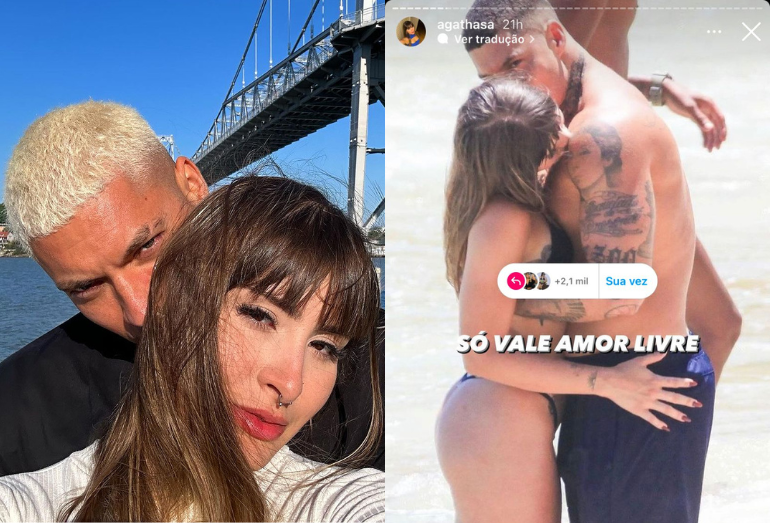 Amor livre? Namorada de Ret, Agatha Sá explica tipo de relação que tem com o rapper