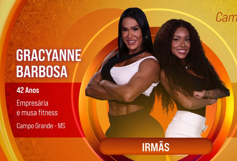 Gracyanne Barbosa está confirmada no BBB 25 e fará dupla com a irmã