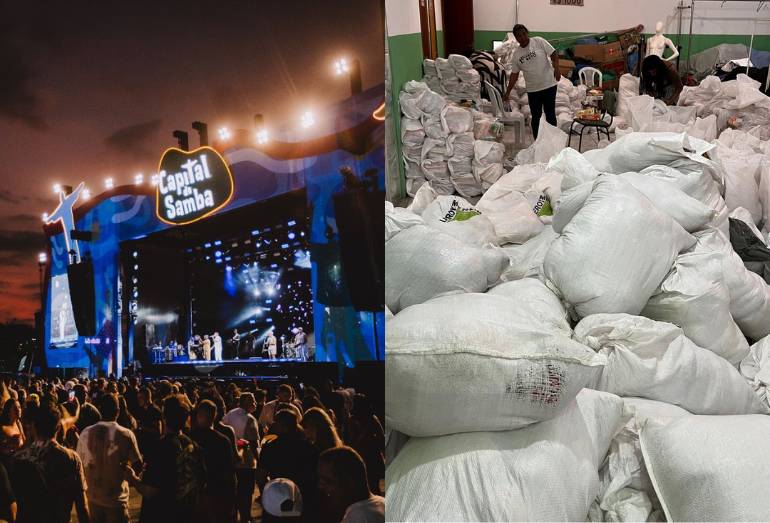 Capital do Samba arrecada 17 toneladas de alimentos em dois dias de evento no Rio de Janeiro